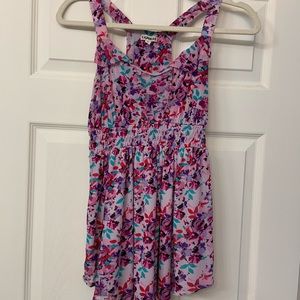 Express floral baby doll tank